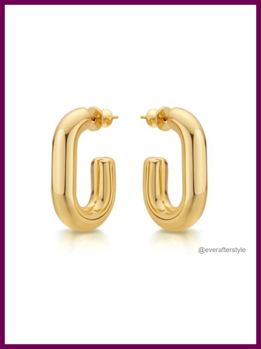 18K Gold Plated Chunky Hoop Earrings Thick Gold Hoops Set